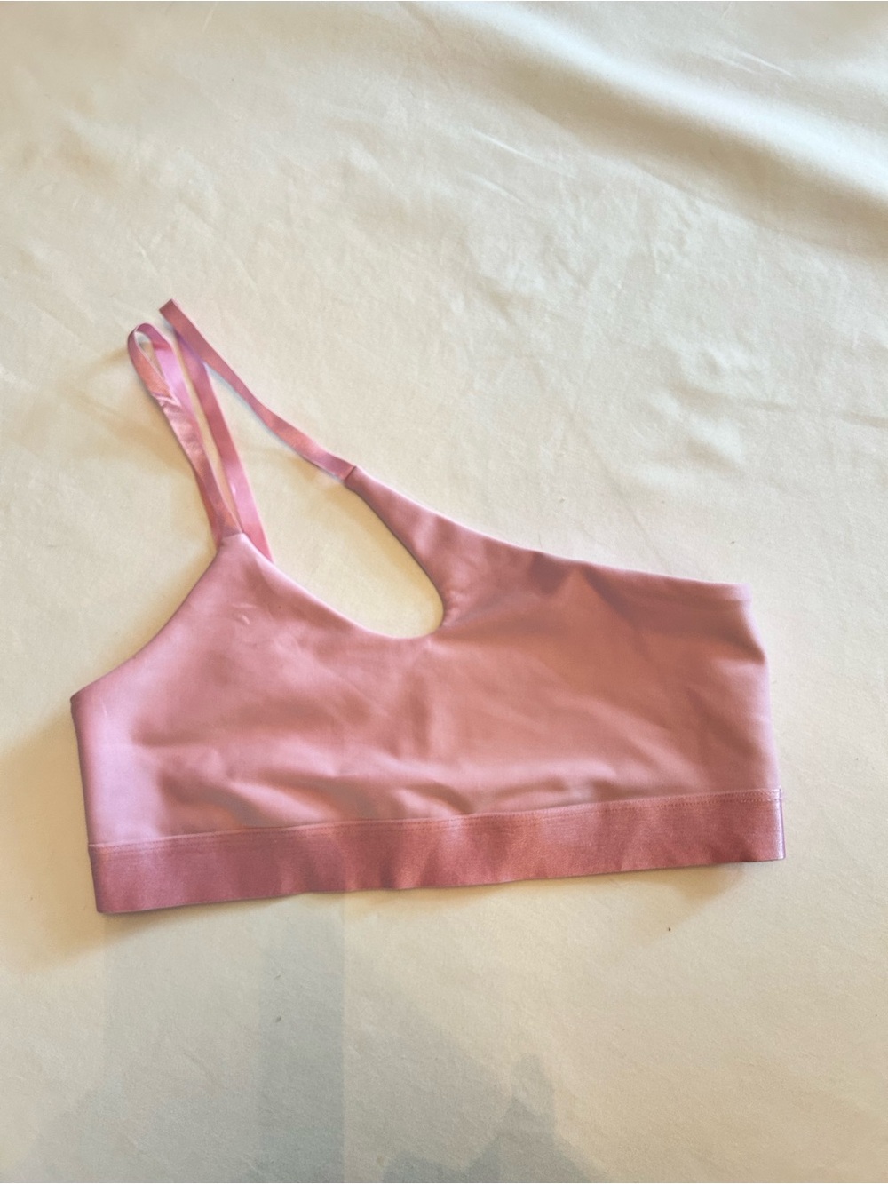 Alo yoga one shoulder Pink sports bra in size small